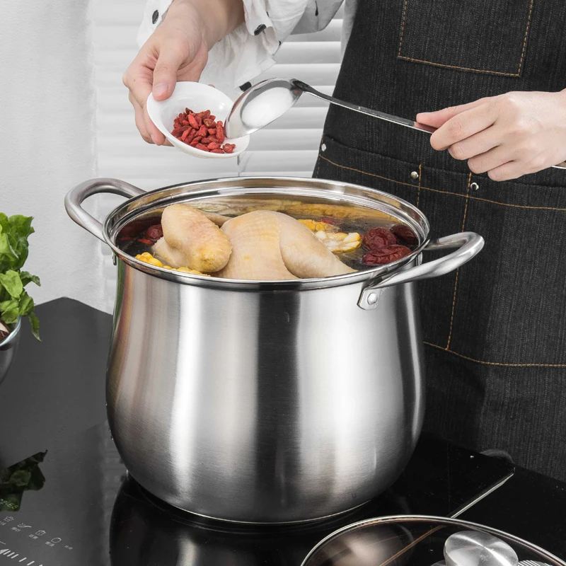1pc Large Stainless Steel Stock Pot - Ideal for Soups, Stews, and More - Durable, Easy to Clean - Essential Kitchen Gadget
1pc Large Stainless Steel Stock Pot - Ideal for Soups, Stews, and More - Durable, Easy to Clean - Essential Kitchen Gadget