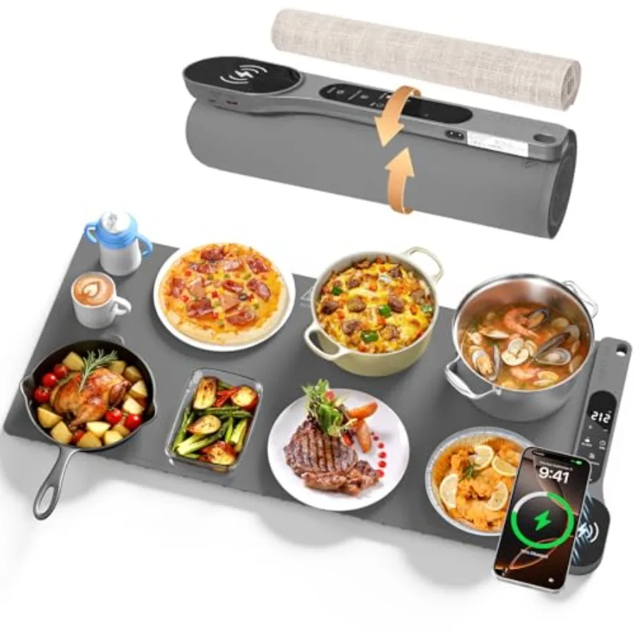 Buffet food warming mat for parties grey polyester fabric fast-heating electric warming tray with 7-level temperature control a
Buffet food warming mat for parties grey polyester fabric fast-heating electric warming tray with 7-level temperature control a