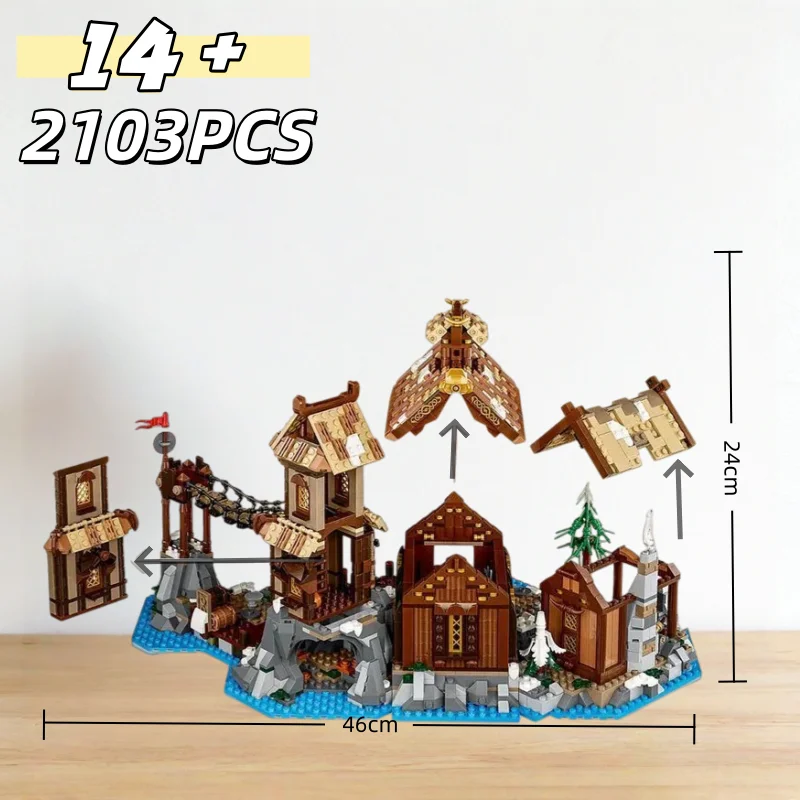 2103 детали, конструктор «Деревня викингов», модель MOC-21343, игрушка-украшение для детей и взрослых, подарок на день рождения, декор для дома
2103 детали, конструктор «Деревня викингов», модель MOC-21343, игрушка-украшение для детей и взрослых, подарок на день рождения, декор для дома