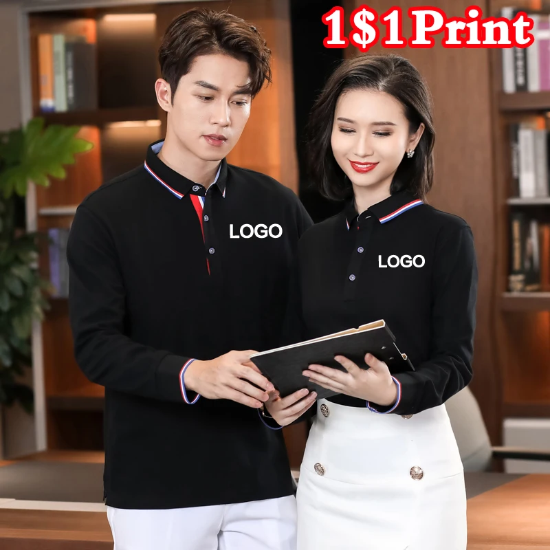 High quality cotton long sleeved polo with custom printed logo for business casual men and women's logo design embroidery
High quality cotton long sleeved polo with custom printed logo for business casual men and women's logo design embroidery