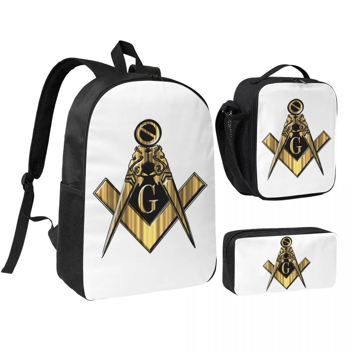 Masonic Freemason Backpack Student BookBag School Bag Shoulder Bags 3ps Insulated Lunch Bag Pencil Case
Masonic Freemason Backpack Student BookBag School Bag Shoulder Bags 3ps Insulated Lunch Bag Pencil Case
