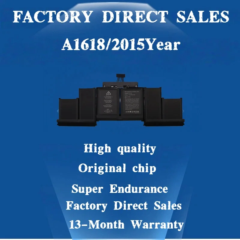 Аккумулятор A1618, 11,36 В, 99,5 Втч для Apple MacBook Pro 15 дюймов Retina A1398 2015, год 020-00079 MJLQ2LL/A MJLT2LL/A с инструментами
Аккумулятор A1618, 11,36 В, 99,5 Втч для Apple MacBook Pro 15 дюймов Retina A1398 2015, год 020-00079 MJLQ2LL/A MJLT2LL/A с инструментами