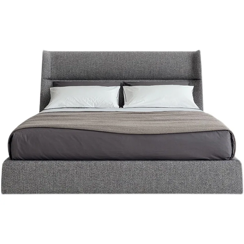 Italian minimalist linen Huayi fabric bed, high backrest modern minimalist bed
Italian minimalist linen Huayi fabric bed, high backrest modern minimalist bed