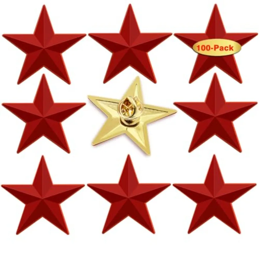 10/20/50/100 Pcak Red Five-Pointed Star Lapel Pins Bulk-Pentacle Pentagram Lapel Pins Badge Souvenir
10/20/50/100 Pcak Red Five-Pointed Star Lapel Pins Bulk-Pentacle Pentagram Lapel Pins Badge Souvenir