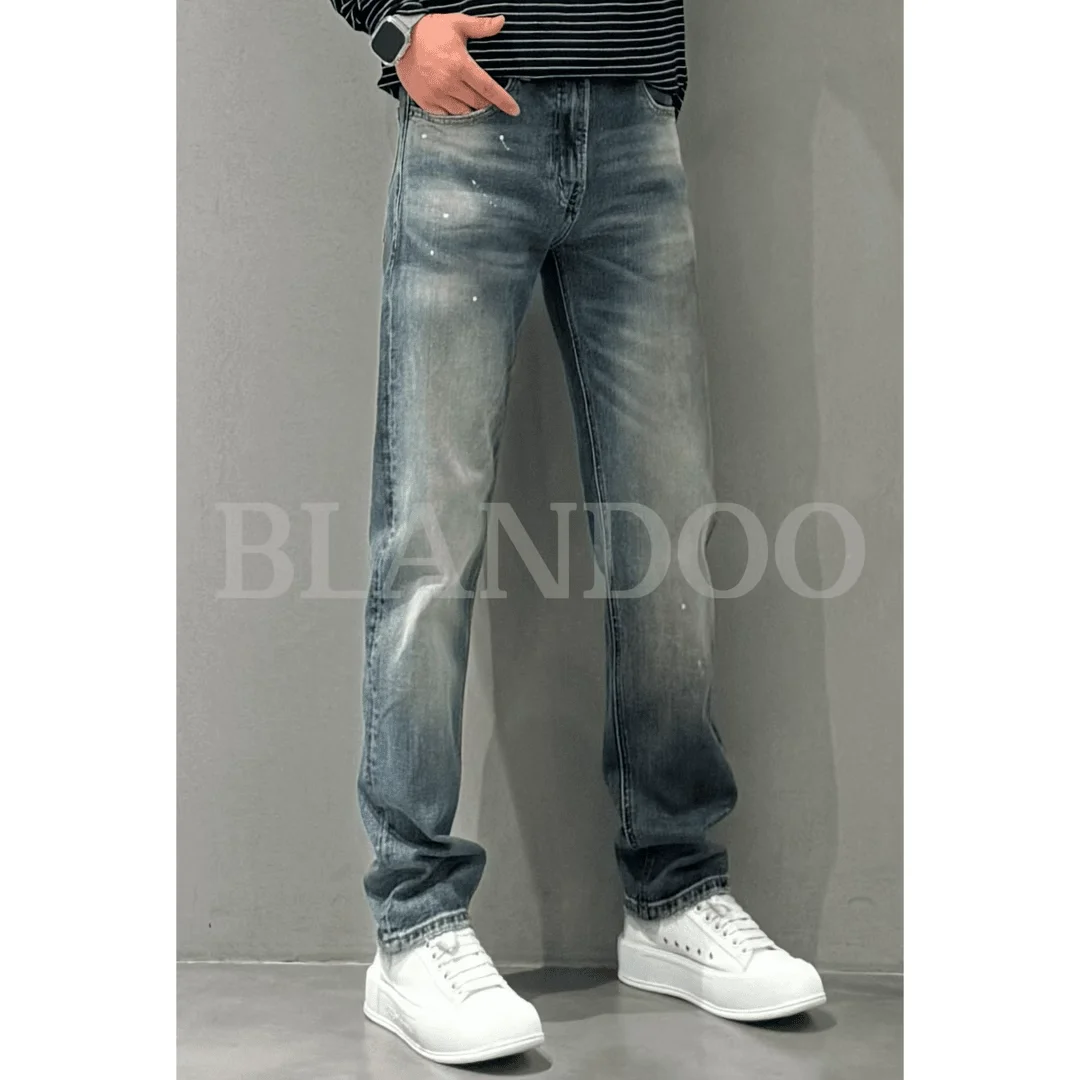 Мужские джинсы прямого кроя с эластичной резинкой, синие, в стиле ретро, свободные, класса люкс, длинные брюки, осень 2024, новинка, молодежная повседневная мода
Мужские джинсы прямого кроя с эластичной резинкой, синие, в стиле ретро, свободные, класса люкс, длинные брюки, осень 2024, новинка, молодежная повседневная мода