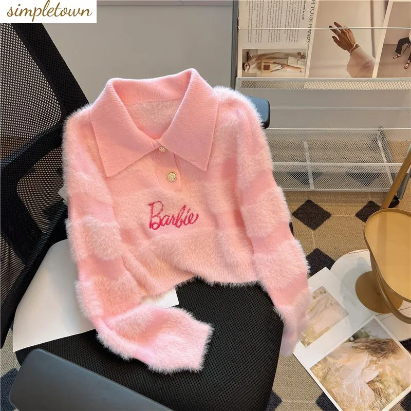 Autumn and Winter Korean New Sweet Polo Collar Short Fashion Knitted Sweater
Autumn and Winter Korean New Sweet Polo Collar Short Fashion Knitted Sweater