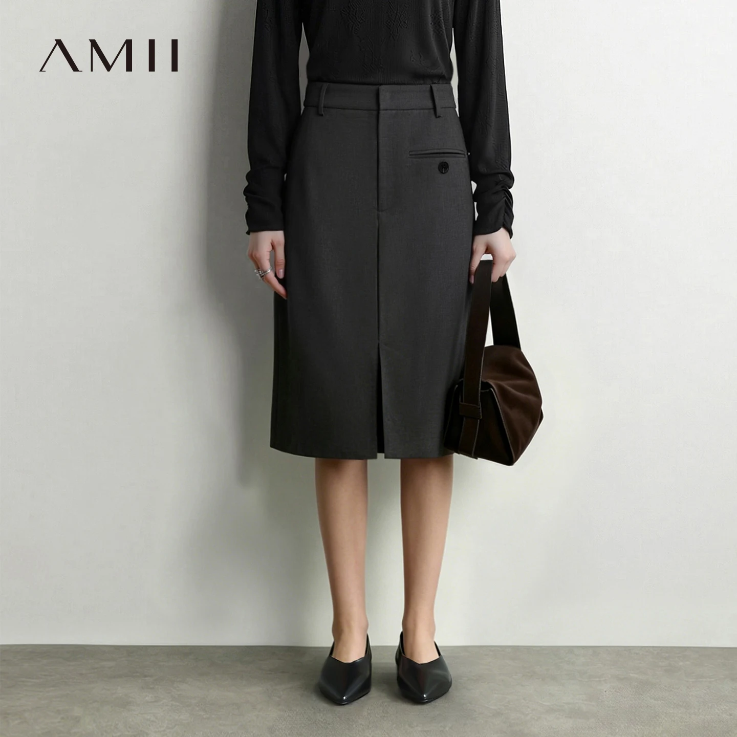 Amii Women's Skirt 2026 Autumn New Slit Hem Office Straight Midi Skirts Elegant Tailored Fit Versatile Woman Clothes 12613021
Amii Women's Skirt 2026 Autumn New Slit Hem Office Straight Midi Skirts Elegant Tailored Fit Versatile Woman Clothes 12613021