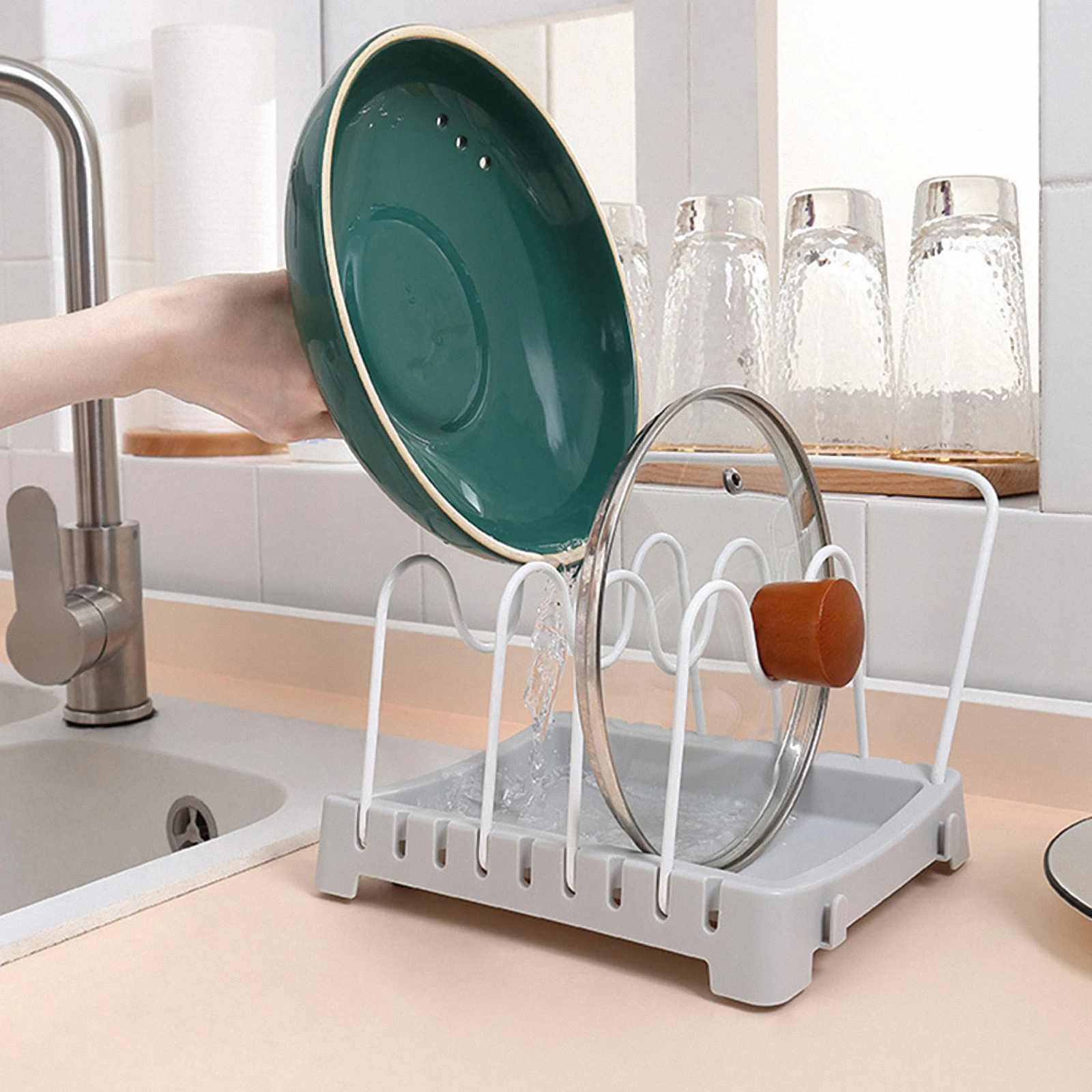 Pot Lid Holder Rack Storage ganizer for Kitchen Pan Bracket Removable Adjustable Modern Design Easy Clean Maintenance
Pot Lid Holder Rack Storage ganizer for Kitchen Pan Bracket Removable Adjustable Modern Design Easy Clean Maintenance
