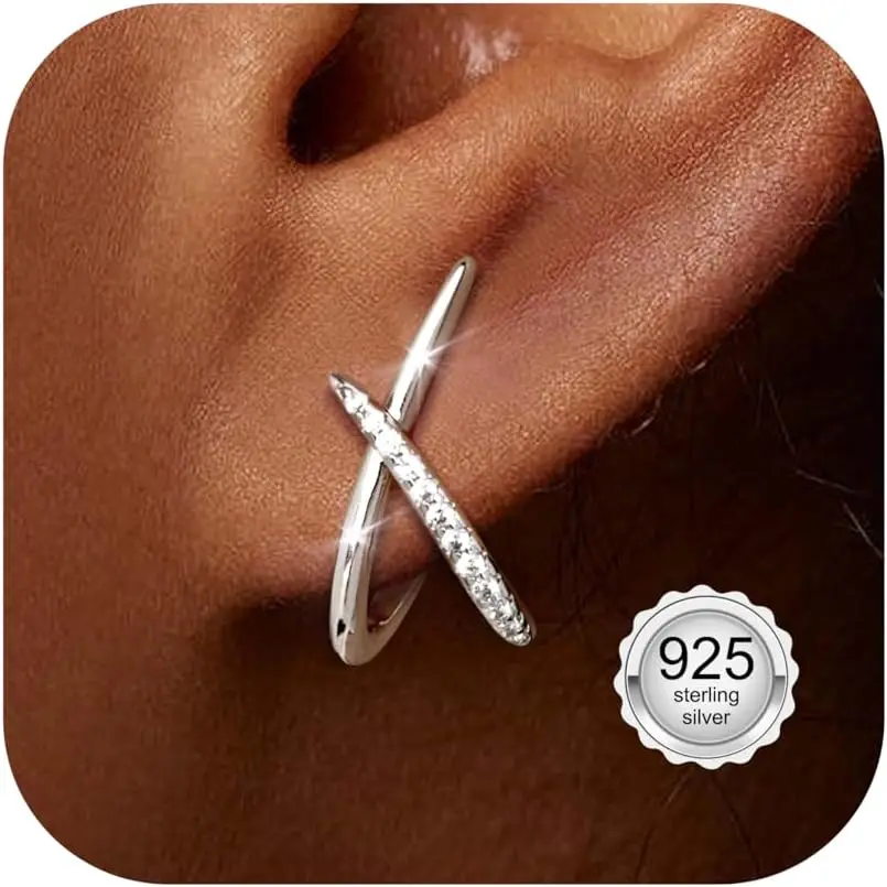 Stud Earrings Silver 925 Gold Silver Earrings Women Cz Small Stud Earrings X Shape Hypoallergenic
Stud Earrings Silver 925 Gold Silver Earrings Women Cz Small Stud Earrings X Shape Hypoallergenic