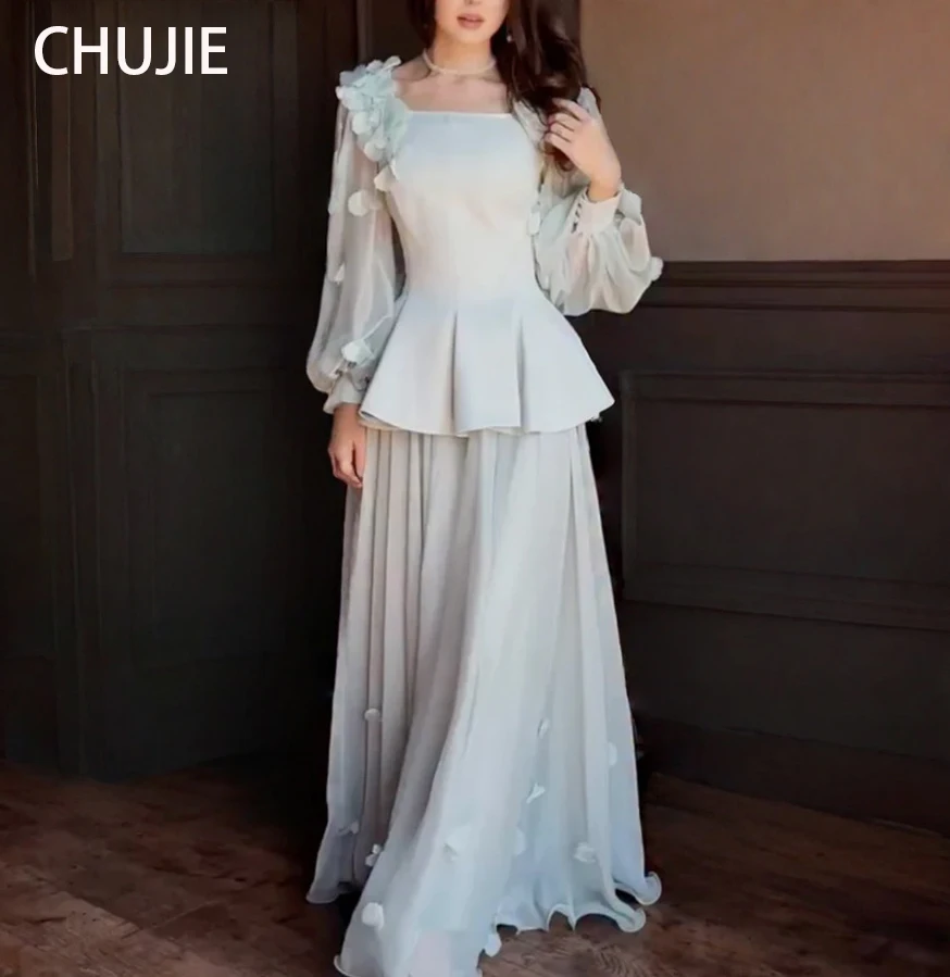 Puffy Long Sleeves Evening Dresses For Woman A Line Pleat Wedding Dress Party Gowns Custom Dubai Arabia Customized فستان المساء
Puffy Long Sleeves Evening Dresses For Woman A Line Pleat Wedding Dress Party Gowns Custom Dubai Arabia Customized فستان المساء
