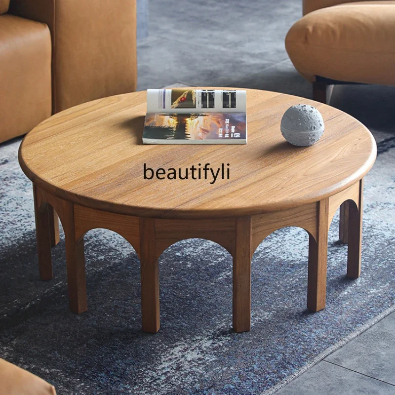 Modern Nordic Solid Wood round Tea Table Living Room Cream Mid-Ancient Silent Style Minimalist Home New
Modern Nordic Solid Wood round Tea Table Living Room Cream Mid-Ancient Silent Style Minimalist Home New