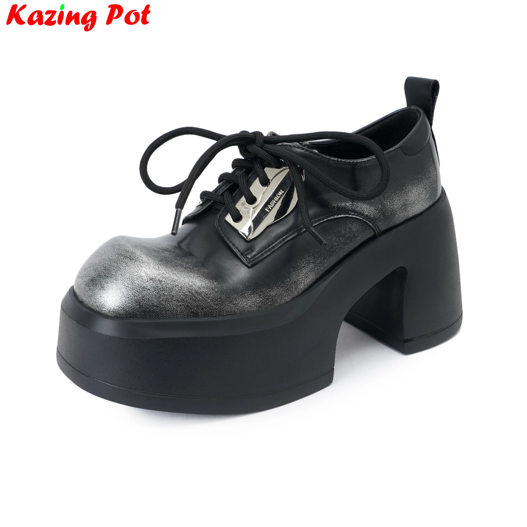 Krazing Pot 9cm Super High Cow Leather Elegant Spring Casual Shoes Lace Up Deep Mouth Dating Mature Platform Casual Women Pumps
Krazing Pot 9cm Super High Cow Leather Elegant Spring Casual Shoes Lace Up Deep Mouth Dating Mature Platform Casual Women Pumps
