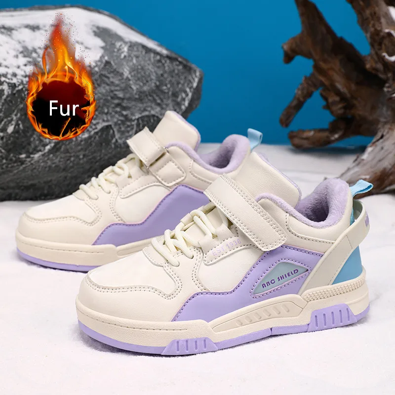 Kids Winter Sneakers Cotton Boys Fur Skateboard Shoes Girls Plush High Top Casual Sneakers Non-slip Children Warm Walking Shoes
Kids Winter Sneakers Cotton Boys Fur Skateboard Shoes Girls Plush High Top Casual Sneakers Non-slip Children Warm Walking Shoes