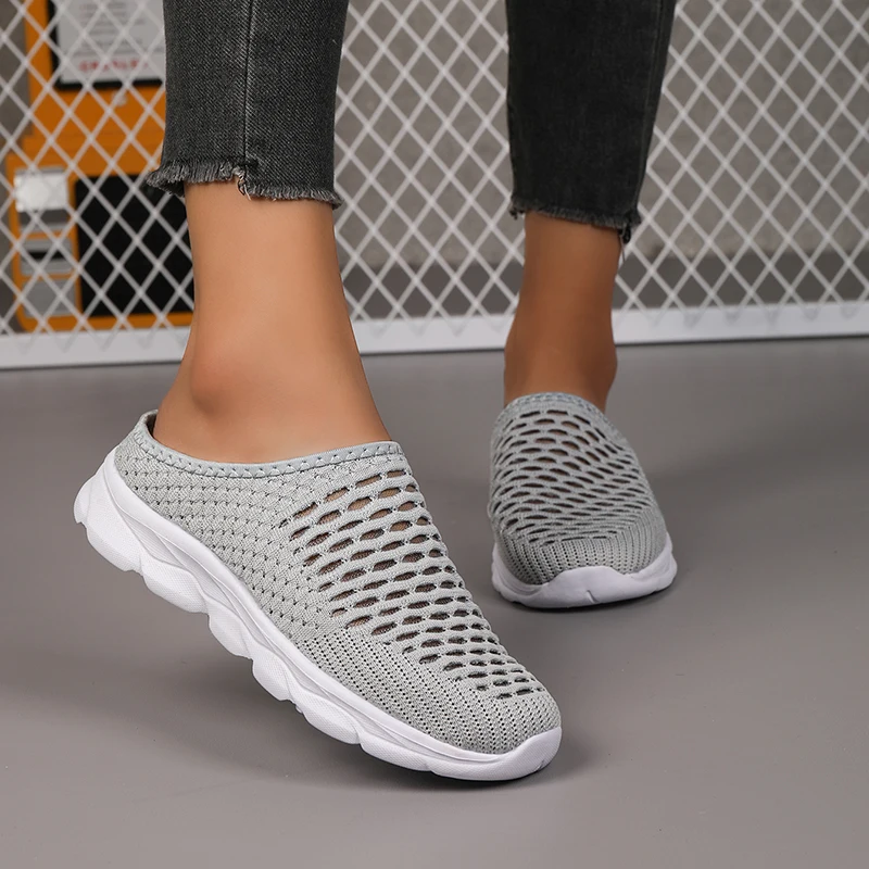 New Womens Half Slippers Summer Breathable Mesh Ladies Shoes Outdoor Casual Walking Shoes Large Flat Light Mesh Slippers Sandals
New Womens Half Slippers Summer Breathable Mesh Ladies Shoes Outdoor Casual Walking Shoes Large Flat Light Mesh Slippers Sandals