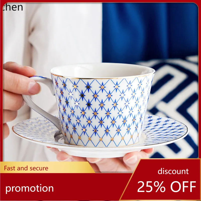 Zml afternoon tea tableware premium coffee cup and saucer set, ceramic coffee cup set
Zml afternoon tea tableware premium coffee cup and saucer set, ceramic coffee cup set