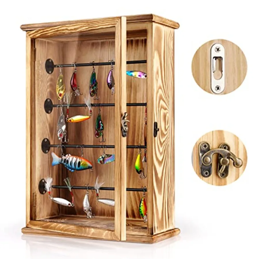 Fishing Lures Storage Display Case Wall Cabinet Tackle Box Organizer Fishing Gifts for Men with Door and Lockable for Study Roo
Fishing Lures Storage Display Case Wall Cabinet Tackle Box Organizer Fishing Gifts for Men with Door and Lockable for Study Roo