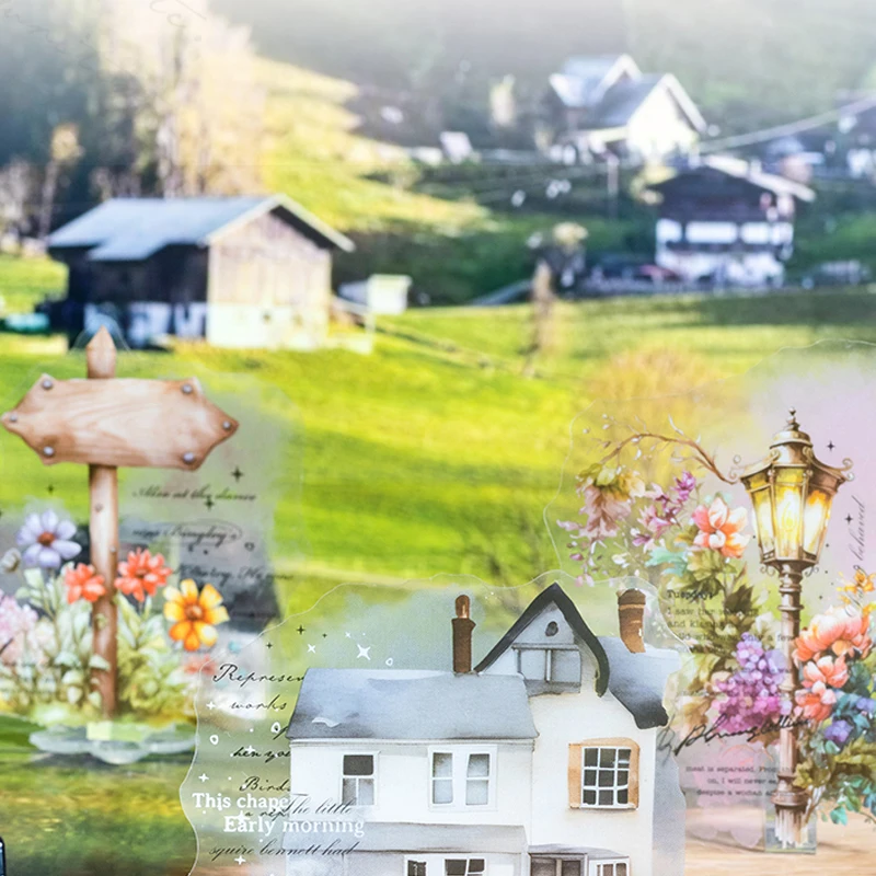 Watercolor Rural Scene Collage Stickers Pastoral House Floral Decals for Scrapbook Journal Junk DIY Crafts Background Decor
Watercolor Rural Scene Collage Stickers Pastoral House Floral Decals for Scrapbook Journal Junk DIY Crafts Background Decor
