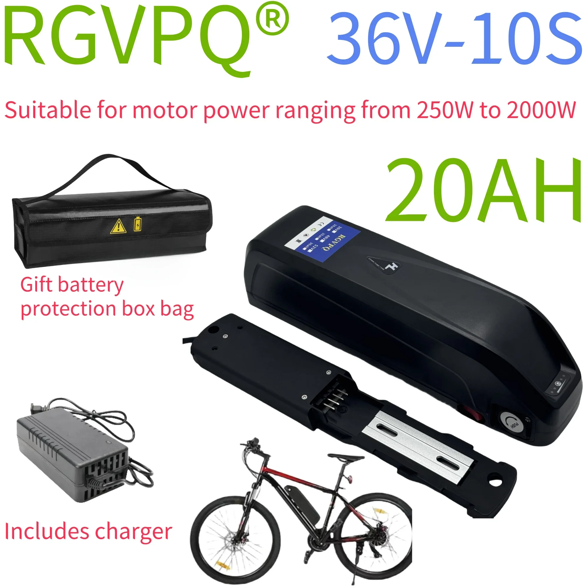 Air fast transportation 36V20AHNew Full Capacity Power 18650 Hailong Battery Lithium Battery Pack Suitable for 250-3000W
Air fast transportation 36V20AHNew Full Capacity Power 18650 Hailong Battery Lithium Battery Pack Suitable for 250-3000W