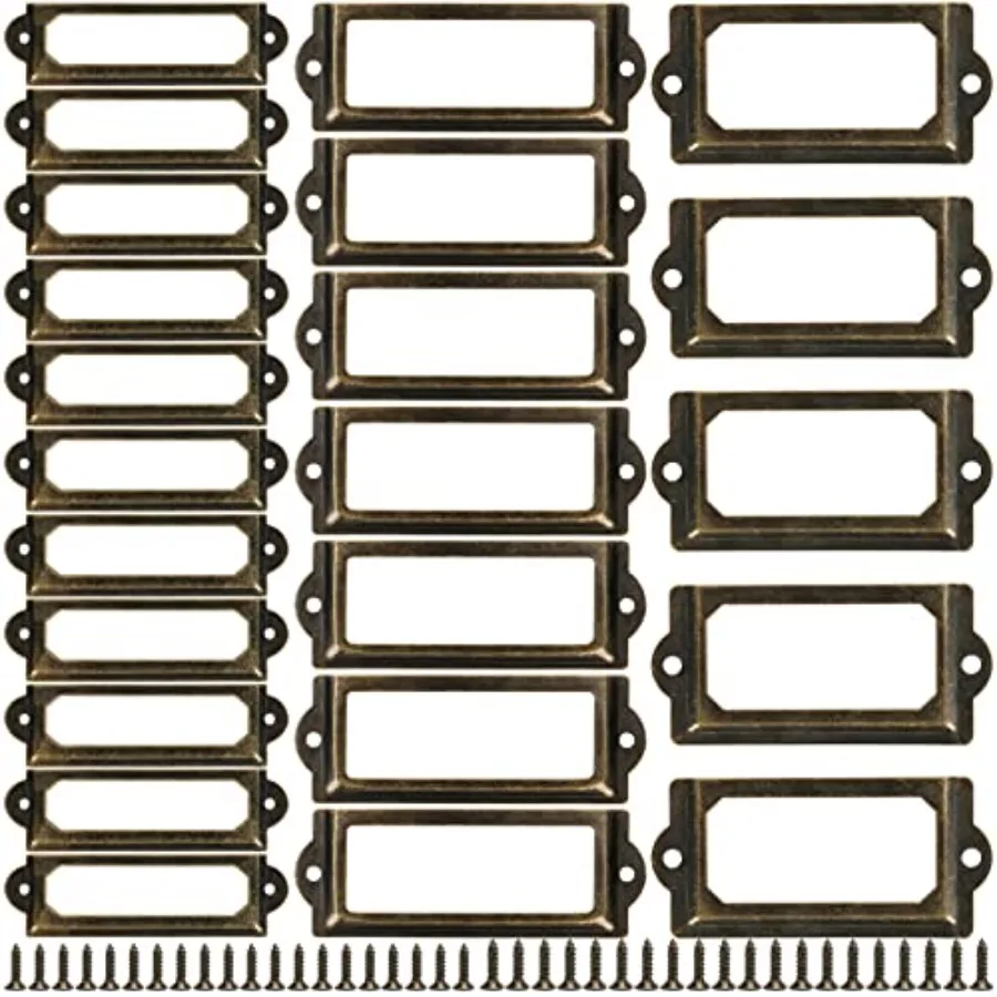 60 Pcs Office Library File Drawer Cabinet Card Tag Label Holder Metal Frame, Antique Bronze Metal Label Holders Name Card Frame
60 Pcs Office Library File Drawer Cabinet Card Tag Label Holder Metal Frame, Antique Bronze Metal Label Holders Name Card Frame