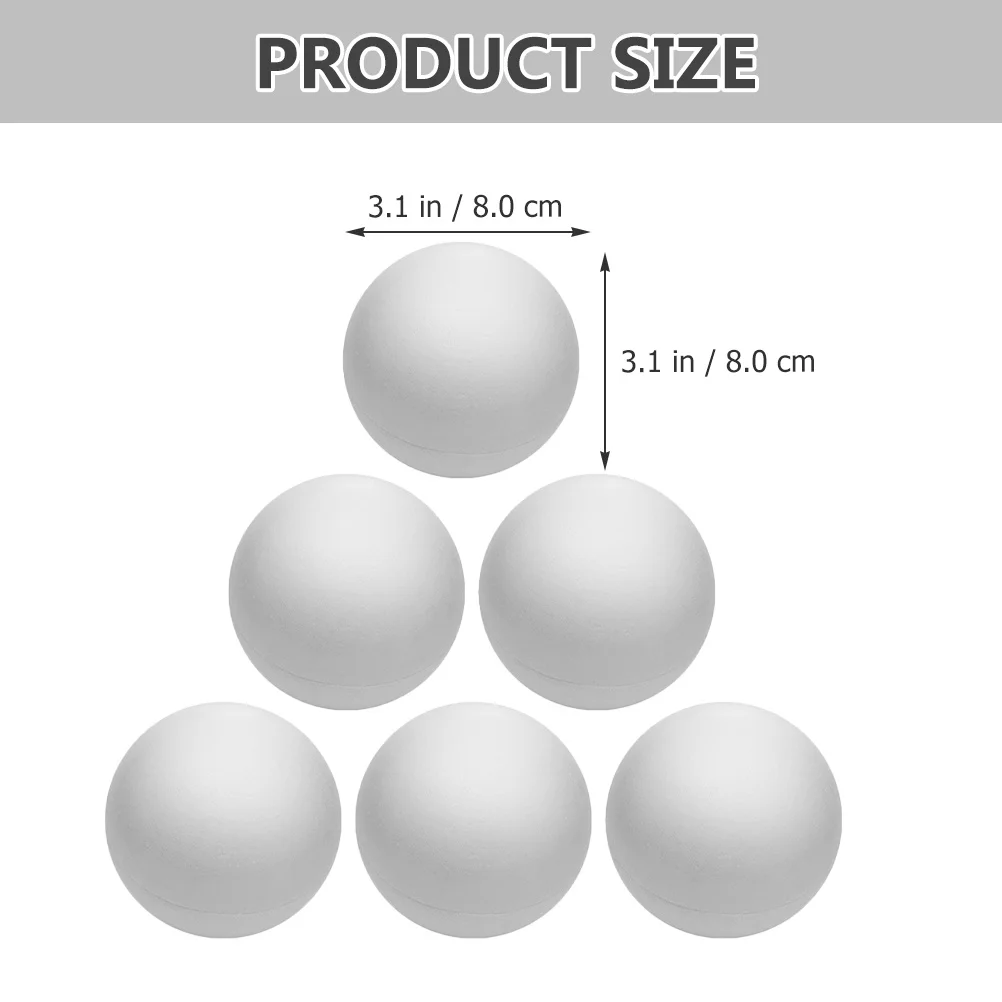 6pcs Wedding Decoration Balls Foam Craft White Balls For Diy Christmas Tree Party Polystyrene Shapes Baubles Handmade Ornament
6pcs Wedding Decoration Balls Foam Craft White Balls For Diy Christmas Tree Party Polystyrene Shapes Baubles Handmade Ornament