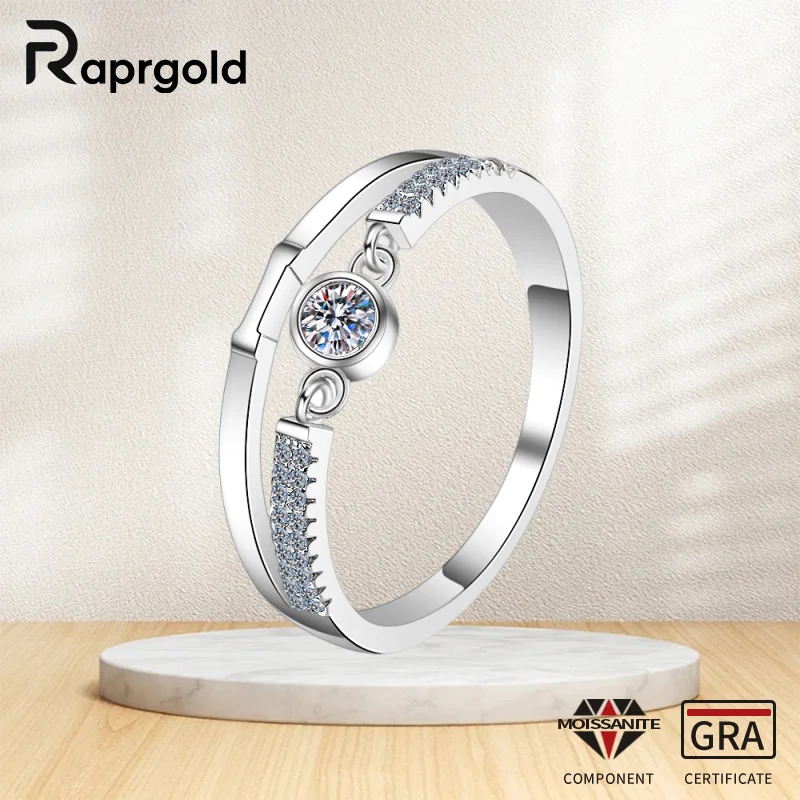 RAPRGOLD GRA сертифицированное 0,1 карата круглое кольцо с муассанитом полувечности, стерлинговое серебро 925 пробы, свадебное двойное кольцо для женщин, ювелирные изделия, подарки
RAPRGOLD GRA сертифицированное 0,1 карата круглое кольцо с муассанитом полувечности, стерлинговое серебро 925 пробы, свадебное двойное кольцо для женщин, ювелирные изделия, подарки