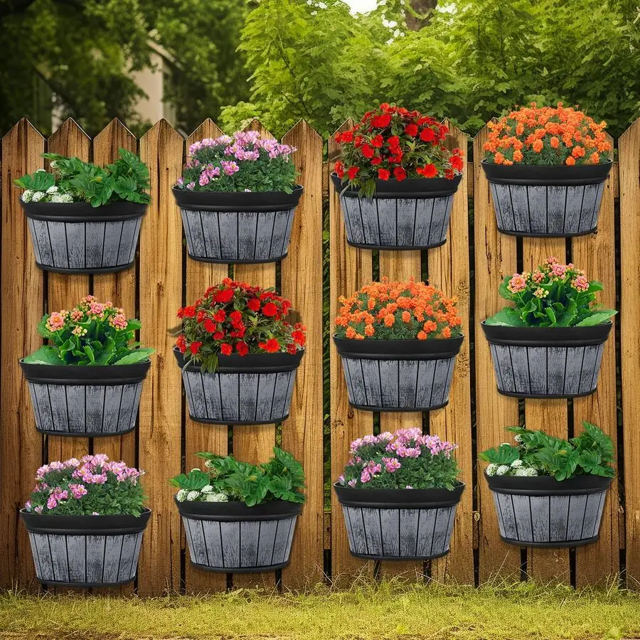 Pcs Wall Hanging Planters Outdoor Wine Barrel Planter Distressed Oak Thickened Plastic Water Storage Flower Pots for Plants Flow
Pcs Wall Hanging Planters Outdoor Wine Barrel Planter Distressed Oak Thickened Plastic Water Storage Flower Pots for Plants Flow