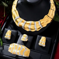 Jimbora Original Luxury African Dubai 4pcs Jewelry Set For Women Party Zircon Crystal Dubai Bridal Wedding Jewelry Set Gift Jimbora Original Luxury African Dubai 4pcs Jewelry Set For Women Party Zircon Crystal Dubai Bridal Wedding Jewelry Set Gift