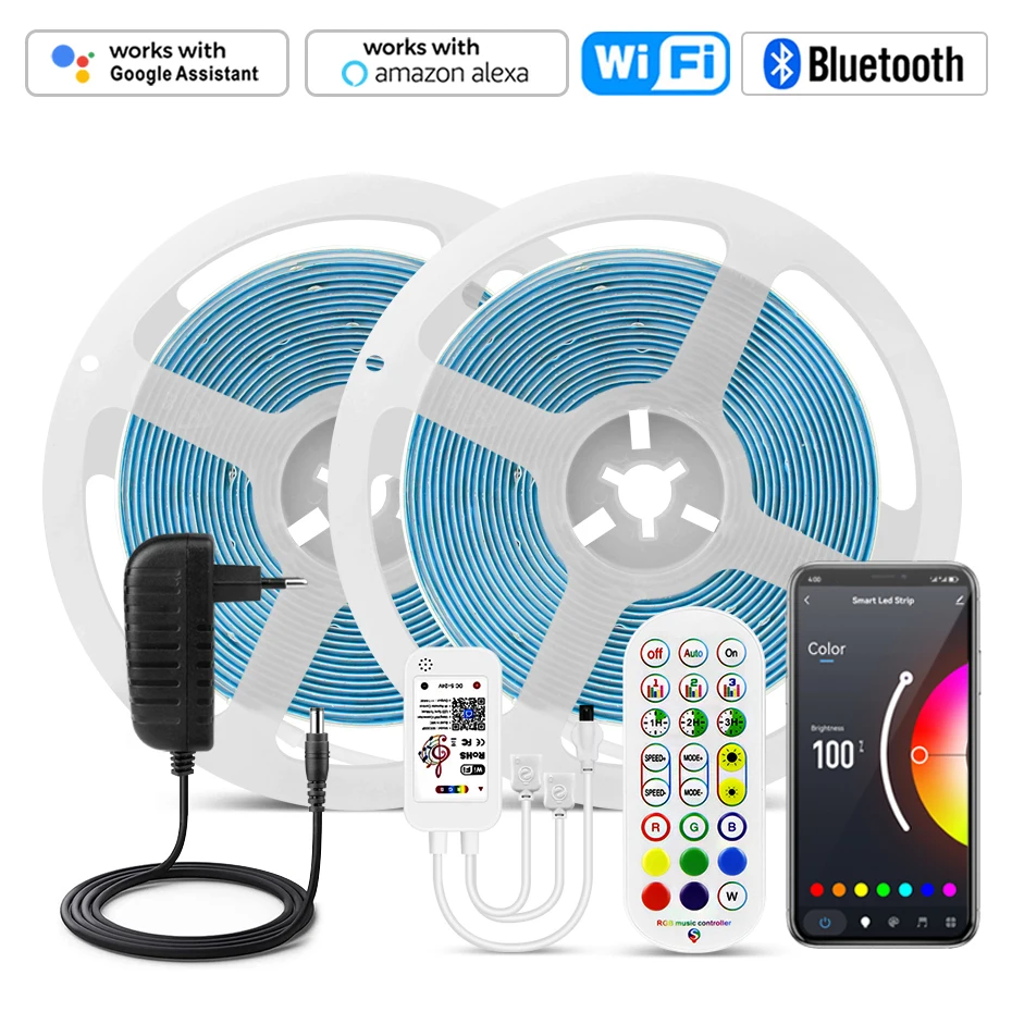 24 В COB RGB светодиодная лента с дистанционным управлением/Bluetooth/Wi-Fi, клейкая лента 840 светодиодов/м, светодиодная лента высокой плотности для подсветки освещения
24 В COB RGB светодиодная лента с дистанционным управлением/Bluetooth/Wi-Fi, клейкая лента 840 светодиодов/м, светодиодная лента высокой плотности для подсветки освещения