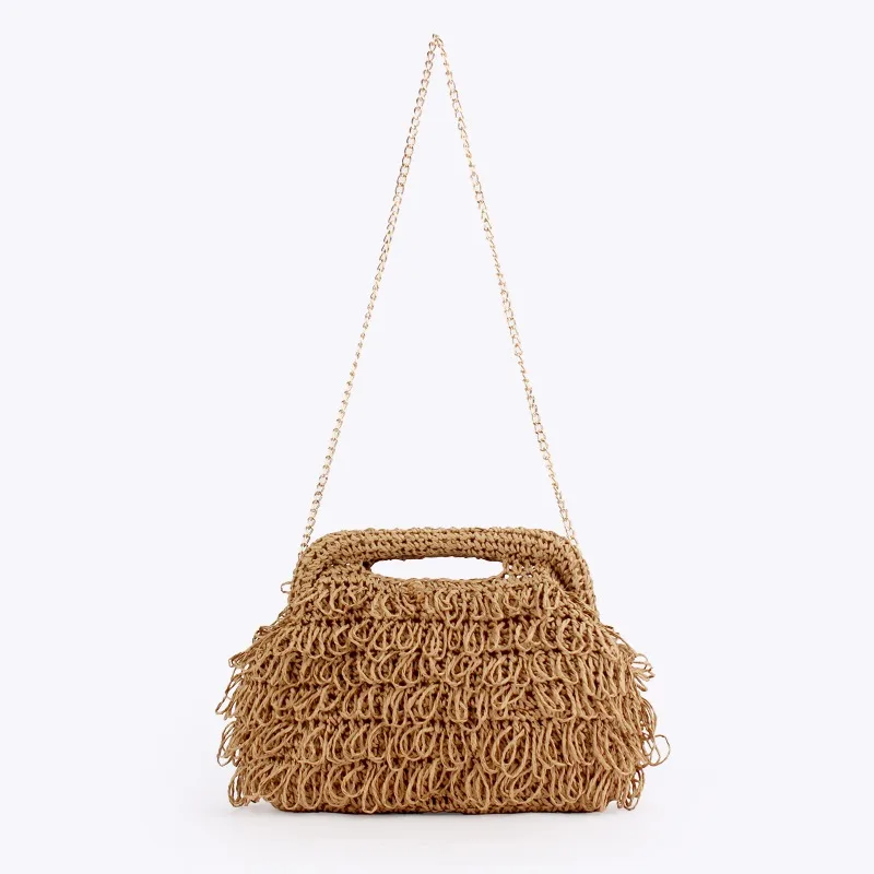 New Handmade Paper String Woven Shoulder Bag Designer Straw Woven Summer Beach Bag Fashionable for Seaside Vacations Beach Bag
New Handmade Paper String Woven Shoulder Bag Designer Straw Woven Summer Beach Bag Fashionable for Seaside Vacations Beach Bag
