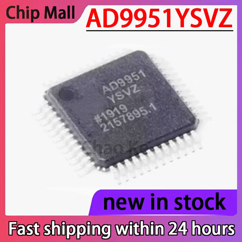 1PCS AD9951YSVZ Package HTQFP-48 14 Bit 1.8V CMOS Direct Digital Synthesizer
1PCS AD9951YSVZ Package HTQFP-48 14 Bit 1.8V CMOS Direct Digital Synthesizer