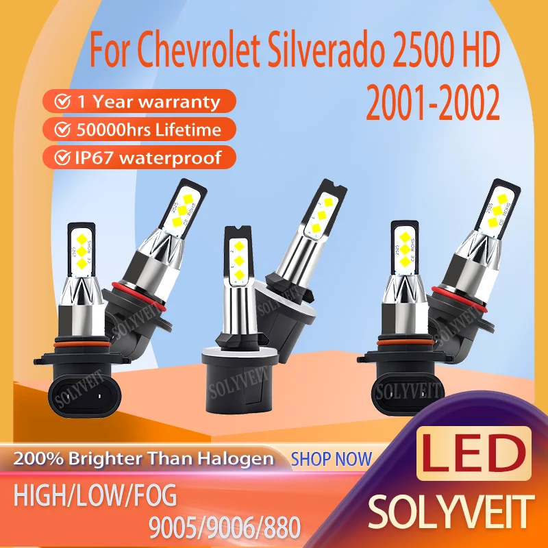 Powerful Illumination Enhanced Night Visibility 9005 9006 880 LED Headlight foglight For Chevrolet Silverado 2500 HD 2001 2002
Powerful Illumination Enhanced Night Visibility 9005 9006 880 LED Headlight foglight For Chevrolet Silverado 2500 HD 2001 2002