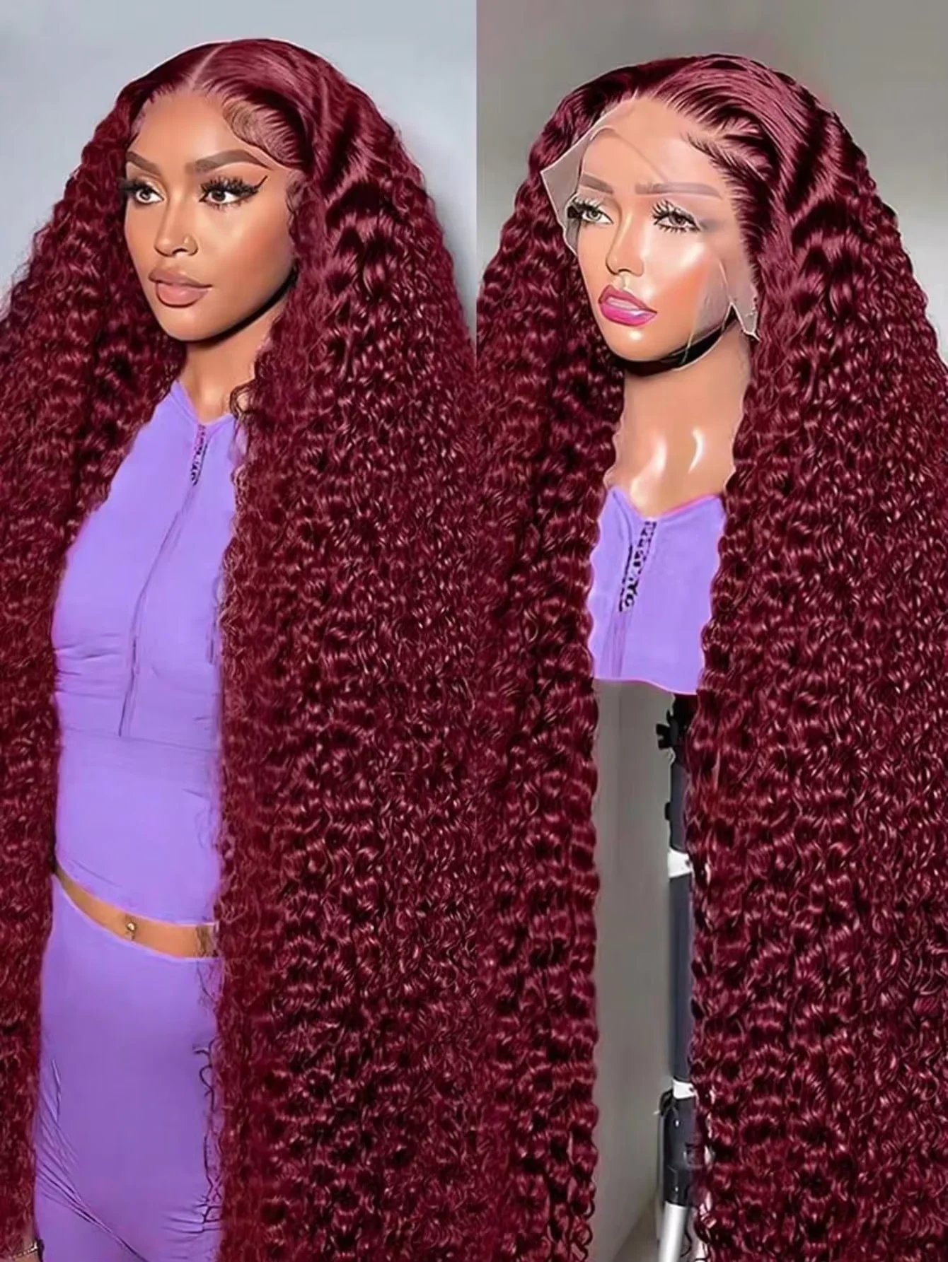 250% Density 99J Burgundy 13x6 HD Lace Front Wigs Human Hair Red Wine 30 40 Inch Deep Wave Curly Lace Frontal Wig Human Hair
250% Density 99J Burgundy 13x6 HD Lace Front Wigs Human Hair Red Wine 30 40 Inch Deep Wave Curly Lace Frontal Wig Human Hair