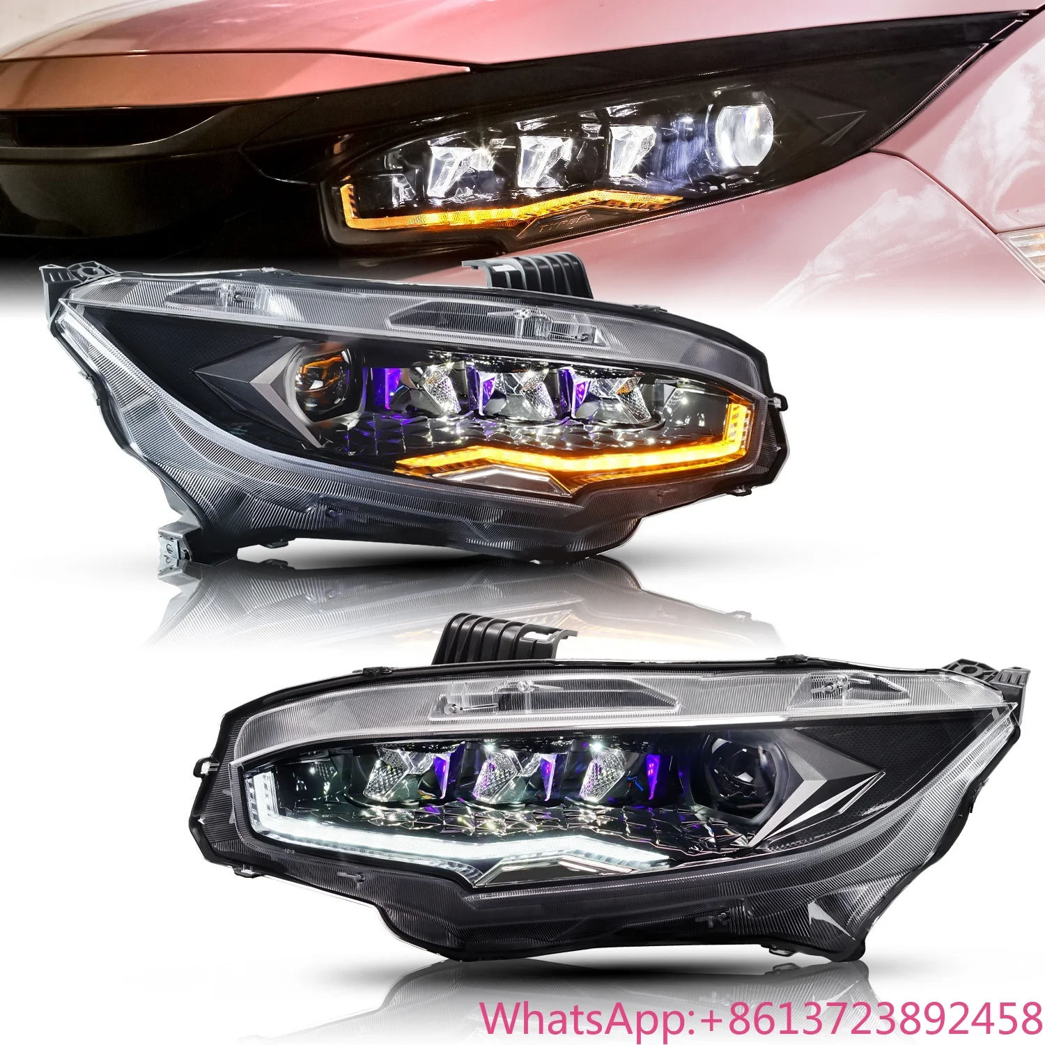 For Archaic civic Headlights Full LED Projector Headlamp Assembly with Sequential Turn Signal for 2016-2020 Honda Civic Headligh
For Archaic civic Headlights Full LED Projector Headlamp Assembly with Sequential Turn Signal for 2016-2020 Honda Civic Headligh