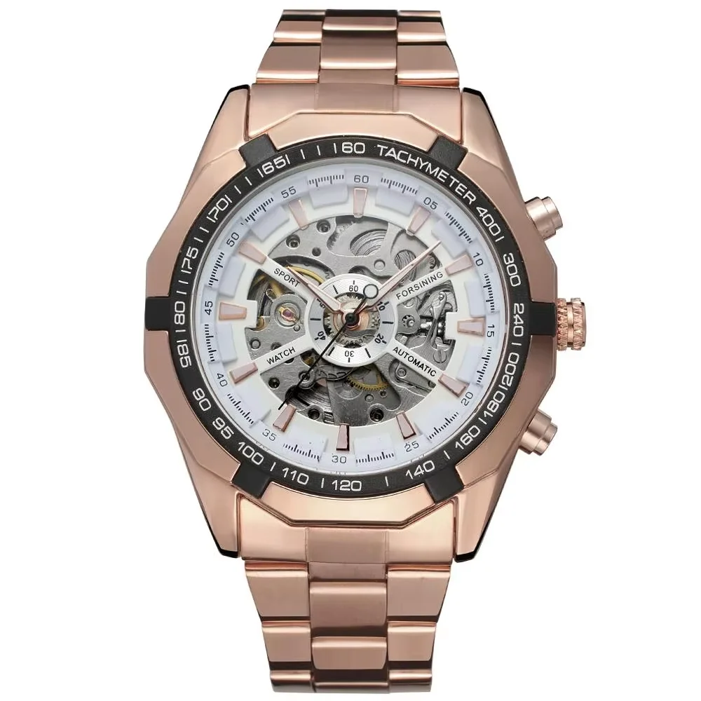 FORSINING Fashion trend men's and women's watches white hollow design dial watch automatic mechanical wrist watches
FORSINING Fashion trend men's and women's watches white hollow design dial watch automatic mechanical wrist watches
