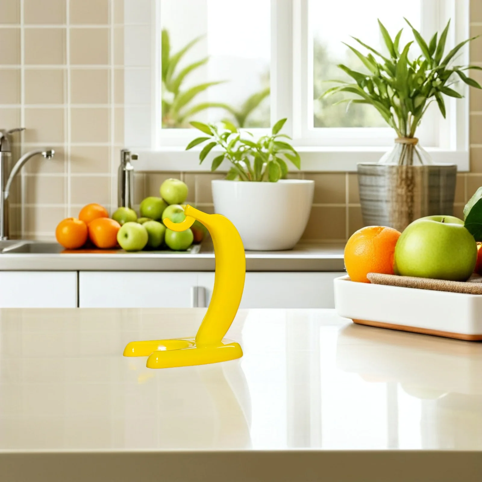 Banana Shaped Yellow Desktop Rack Storage Hooks Stable Base Banana Hook Stand Hanging Stand for Kitchen Fruit Display
Banana Shaped Yellow Desktop Rack Storage Hooks Stable Base Banana Hook Stand Hanging Stand for Kitchen Fruit Display