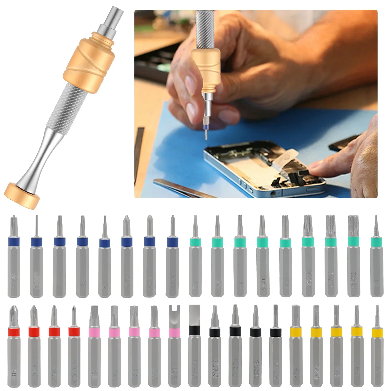 37 in 1 Micro Screwdrivers Magnetic Anti Drop Portable Repair Kit for Eyeglass Nose Pad Adjustment and Phone SIM Card Slot
37 in 1 Micro Screwdrivers Magnetic Anti Drop Portable Repair Kit for Eyeglass Nose Pad Adjustment and Phone SIM Card Slot