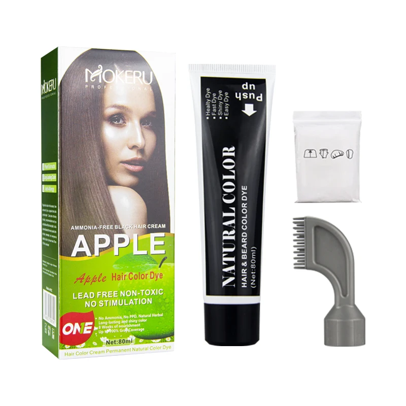 MOKERU Apple Hair Color Dye Long-lasting and shiny color Up to 100% Gray Coverage New Product 80ml
MOKERU Apple Hair Color Dye Long-lasting and shiny color Up to 100% Gray Coverage New Product 80ml