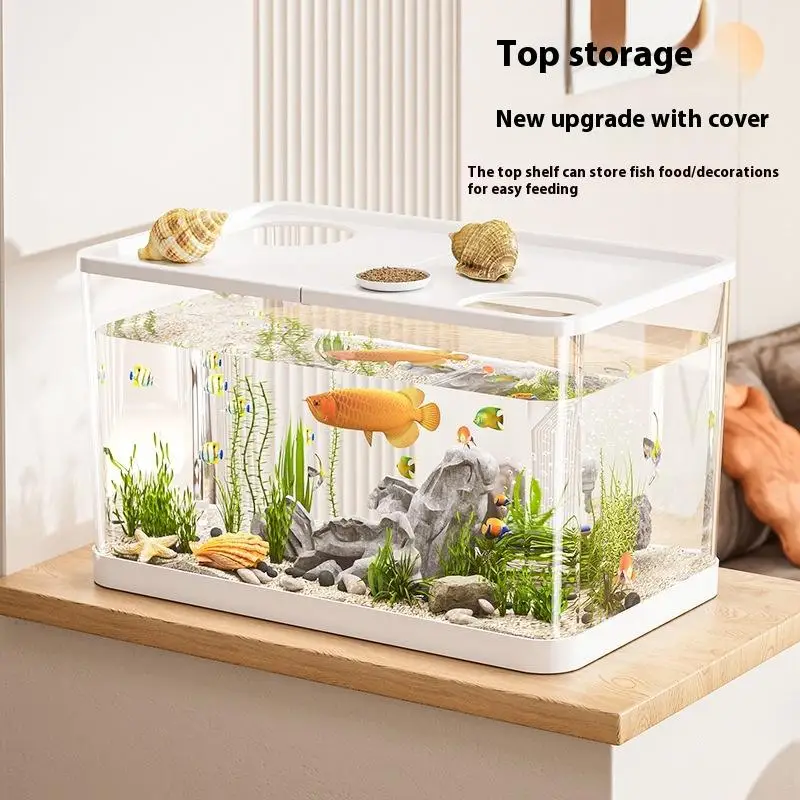 PET New Transparent Mini Fish Tank Aquarium Drop Resistant Hydroponic With Lid Ecological Desktop Home Lazy Tank Turtle Tank
PET New Transparent Mini Fish Tank Aquarium Drop Resistant Hydroponic With Lid Ecological Desktop Home Lazy Tank Turtle Tank