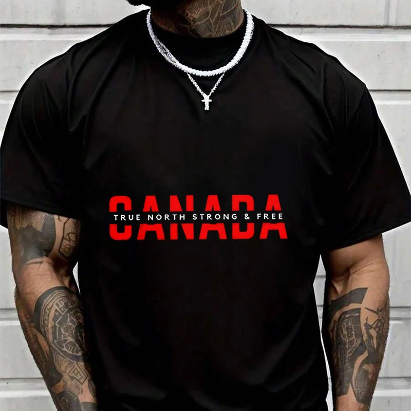 Мужская модная футболка Canada True North Strong & Free Celebration, повседневные модные футболки на лето, удобные топы с короткими рукавами
Мужская модная футболка Canada True North Strong & Free Celebration, повседневные модные футболки на лето, удобные топы с короткими рукавами