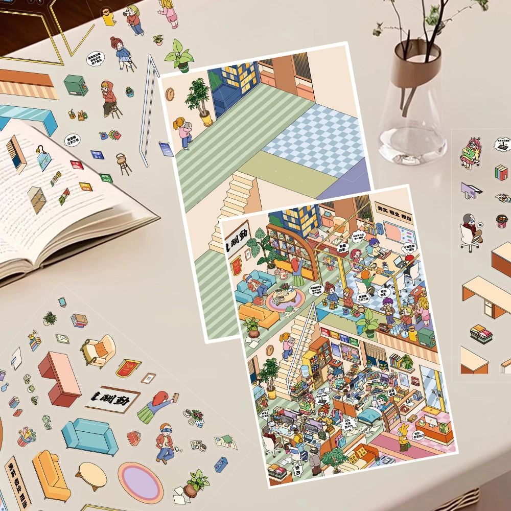 Office life landscaping stickers, manual decompression, cartoon, 3D house decoration, water cups, suitcases, books, DIY stickers
Office life landscaping stickers, manual decompression, cartoon, 3D house decoration, water cups, suitcases, books, DIY stickers