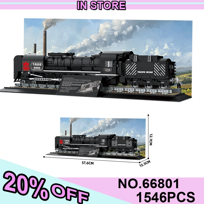 REOBRIX 66801 MOC Pacific Railway 9000 Electric Steam Train Building Blocks Bricks Assembling Model DIY Toys for Boys Birthday
REOBRIX 66801 MOC Pacific Railway 9000 Electric Steam Train Building Blocks Bricks Assembling Model DIY Toys for Boys Birthday
