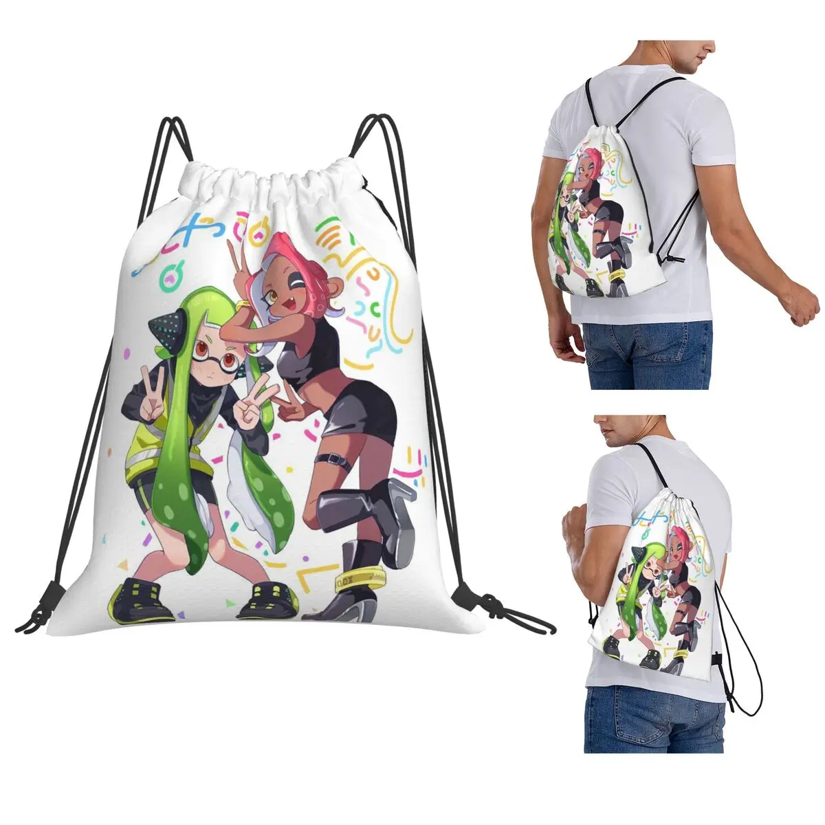 Splatoon Play Gamer Backpacks Multi-function Drawstring Bundle Pocket Sports Bag Book Bags for Man Woman School
Splatoon Play Gamer Backpacks Multi-function Drawstring Bundle Pocket Sports Bag Book Bags for Man Woman School