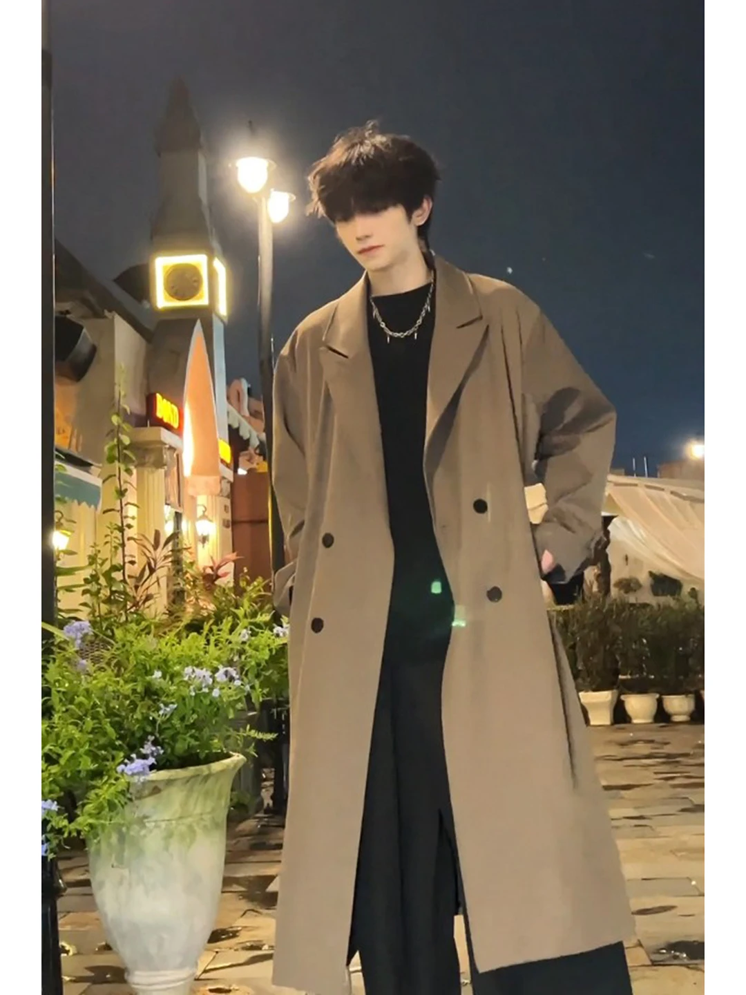 Briti Sle Mid-Length Overcoat Men's Autumn Sle Kluce Light Maturi Over-Knee Jaet Korean Trending Peak Lapel Windbre...
Briti Sle Mid-Length Overcoat Men's Autumn Sle Kluce Light Maturi Over-Knee Jaet Korean Trending Peak Lapel Windbre...