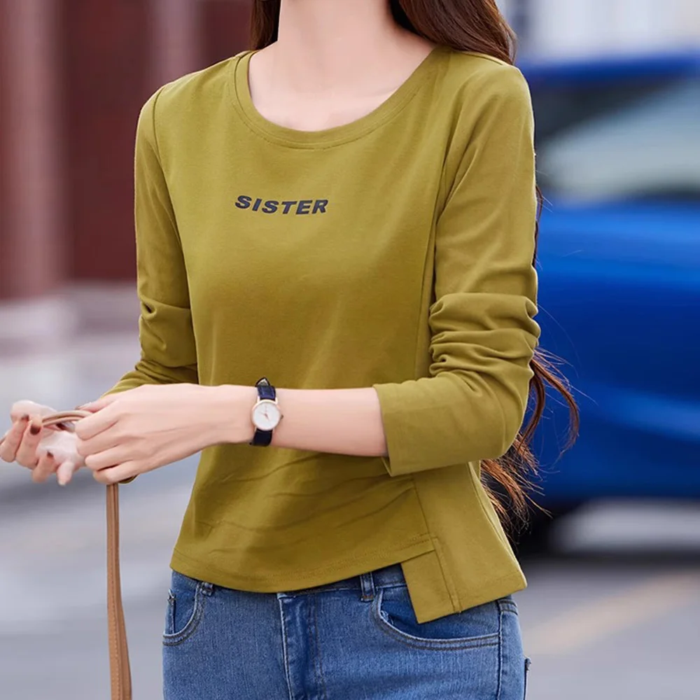 Pure cotton red long sleeved T-shirt for women's spring and summer new high-end fashion irregular casual plus size short top
Pure cotton red long sleeved T-shirt for women's spring and summer new high-end fashion irregular casual plus size short top