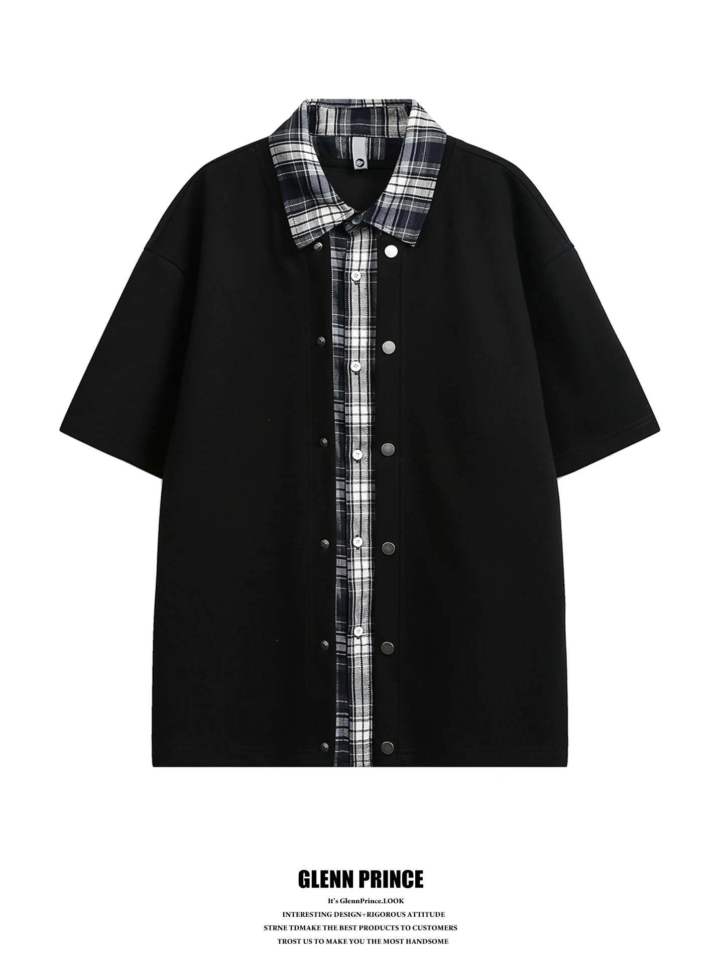 Loose Casual Men's Plaid Short Sleeve Shirt GPstudio American Trendy Brand Summer Versatile Outerwear Polyester Cotton Blend
Loose Casual Men's Plaid Short Sleeve Shirt GPstudio American Trendy Brand Summer Versatile Outerwear Polyester Cotton Blend