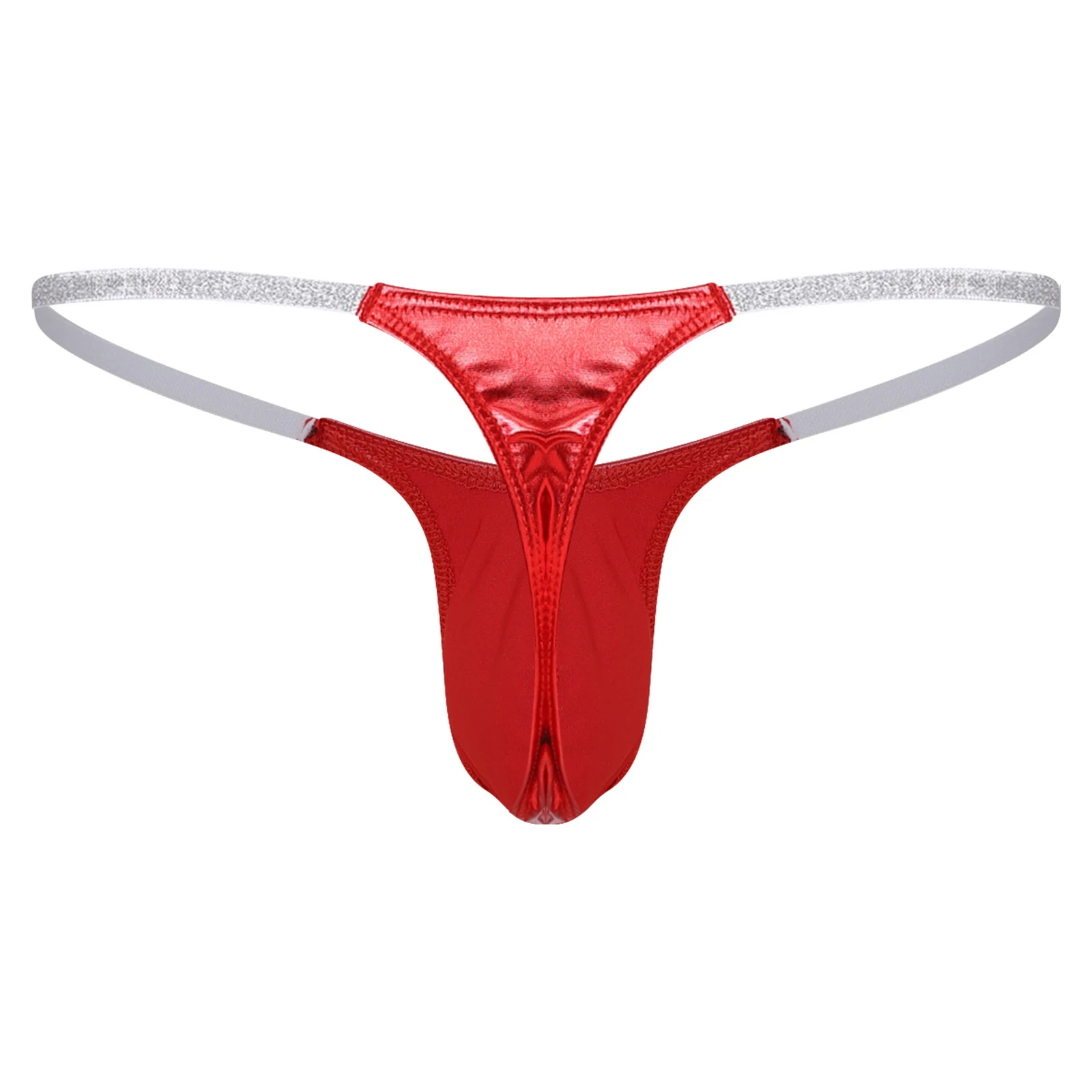 Men Low Rise Mini Briefs Metallic Shiny Pouch Shiny Elastic Waistband T-back Thong Underwear Swimwear for Nightclub Beach
Men Low Rise Mini Briefs Metallic Shiny Pouch Shiny Elastic Waistband T-back Thong Underwear Swimwear for Nightclub Beach