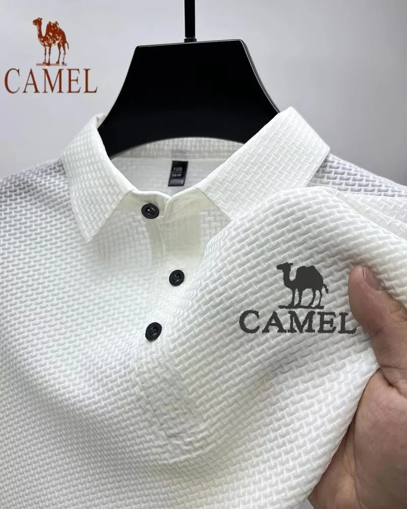 Camel men's new fashion Polo shirt high-end mesh ice silk breathable summer casual business lapel button short sleeve
Camel men's new fashion Polo shirt high-end mesh ice silk breathable summer casual business lapel button short sleeve