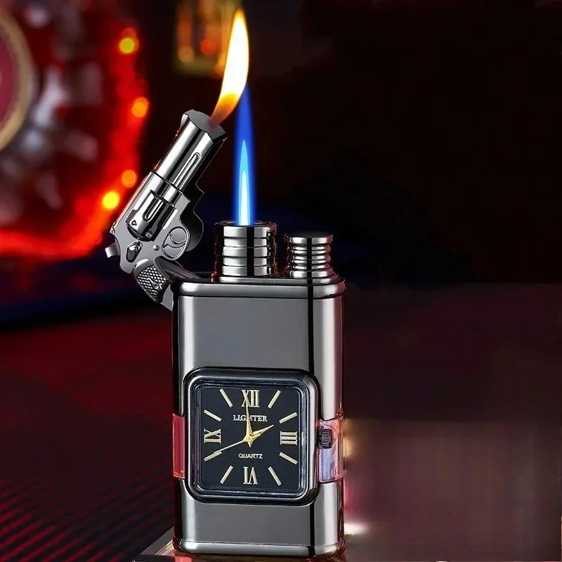 Hot Creative Double Flame Wind-proof Butane Gas Metal Lighter Camping Outdoor Portable Cigarette Lighter Men's High-end Gifts.
Hot Creative Double Flame Wind-proof Butane Gas Metal Lighter Camping Outdoor Portable Cigarette Lighter Men's High-end Gifts.