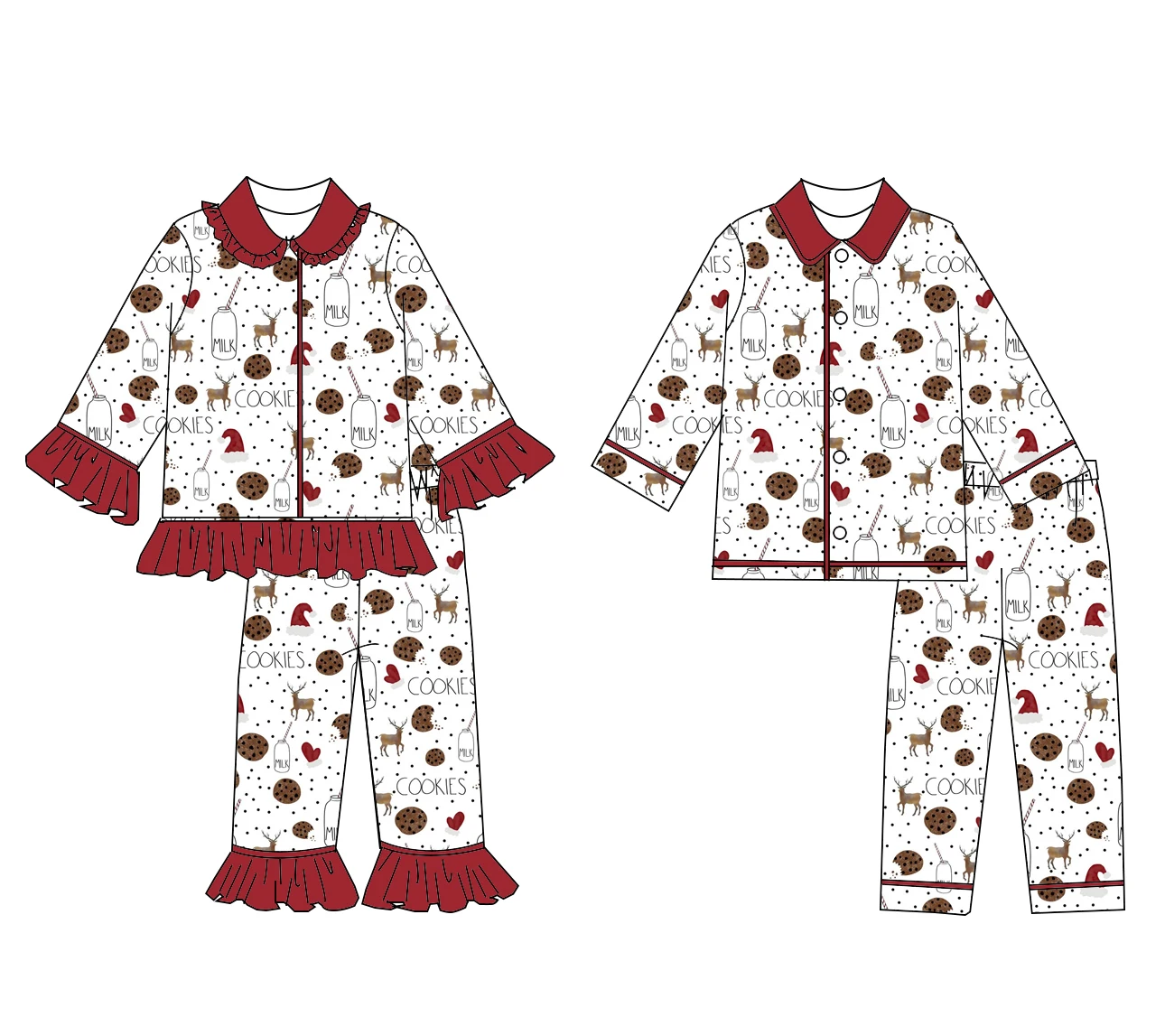 Christmas children's pajamas series cartoon print boys and girls autumn long sleeve trousers boutique set
Christmas children's pajamas series cartoon print boys and girls autumn long sleeve trousers boutique set