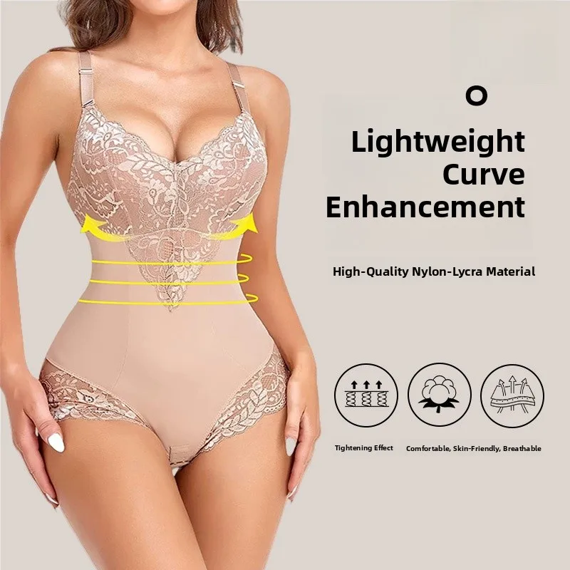 Lace Bodysuit Women's Shapewear Underwear Gathered Slimming Abdomen Lifting Butt Shaping Beauty Body Shaping Nylon Fabric
Lace Bodysuit Women's Shapewear Underwear Gathered Slimming Abdomen Lifting Butt Shaping Beauty Body Shaping Nylon Fabric